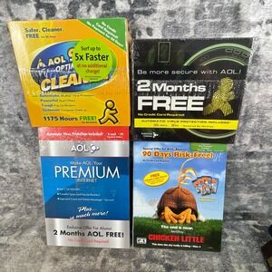 AOL America Online Software Lot 4 Optimized Premium Chicken Little New PC Sealed